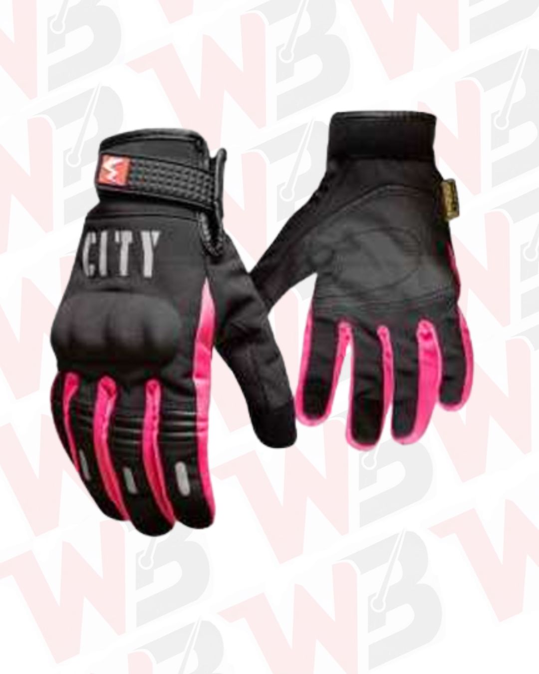 GUANTES CITY ROSADO NEGRO