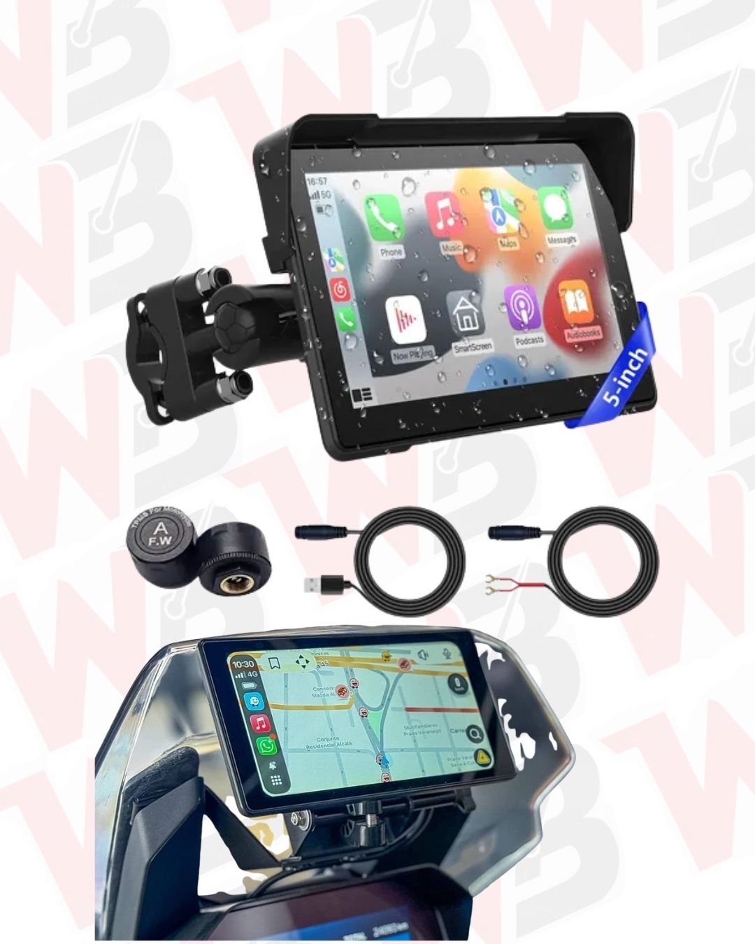 CARPLAY MOTO CONMEDIDIA DE LLANTA